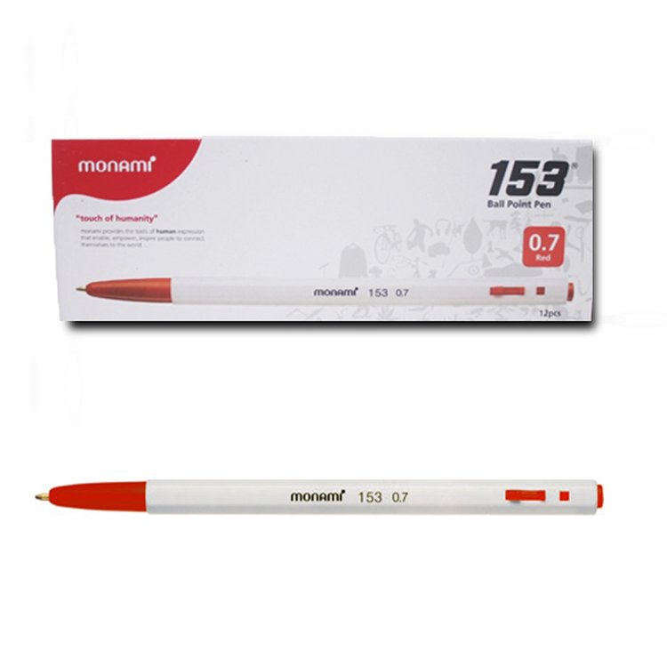 MONAMI Pen 153 Clip - 0.7mm/Red