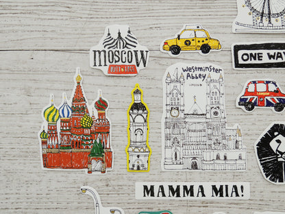 Travel of SUATELIER Sticker Pack No. 1517 some place