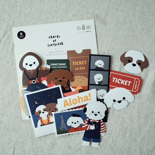 Travel of SUATELIER Sticker Pack No. 1525 let's go on a trip