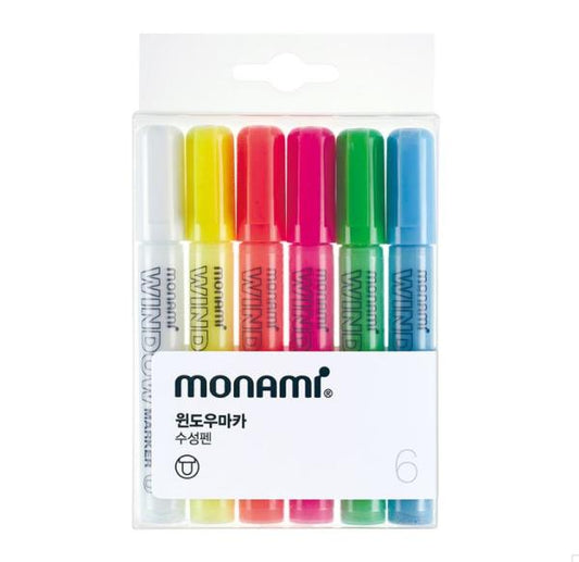 MONAMI Board Marker Windows - 6 Colors