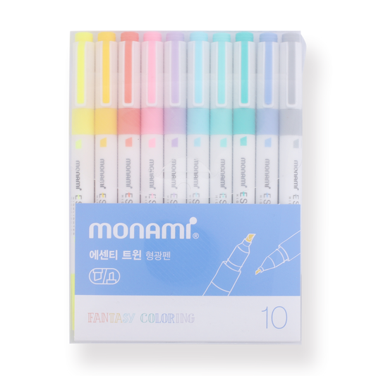 MONAMI Highlighter Essenti Twin Set - 10 colors/Fantasy Coloring