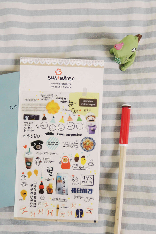 SUATELIER Stickers No. 1019 S Diary