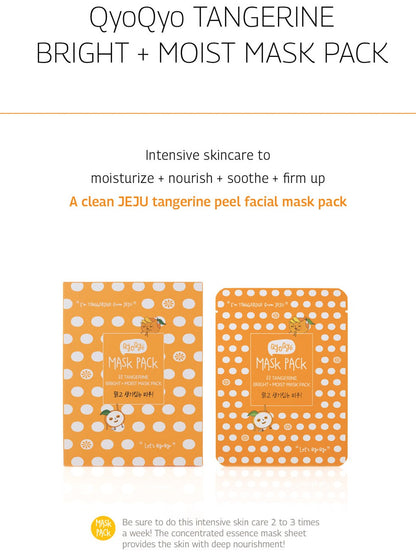 Qyoqyo Tangerine Bright+Moist Mask Pack 10PCS - 8SET