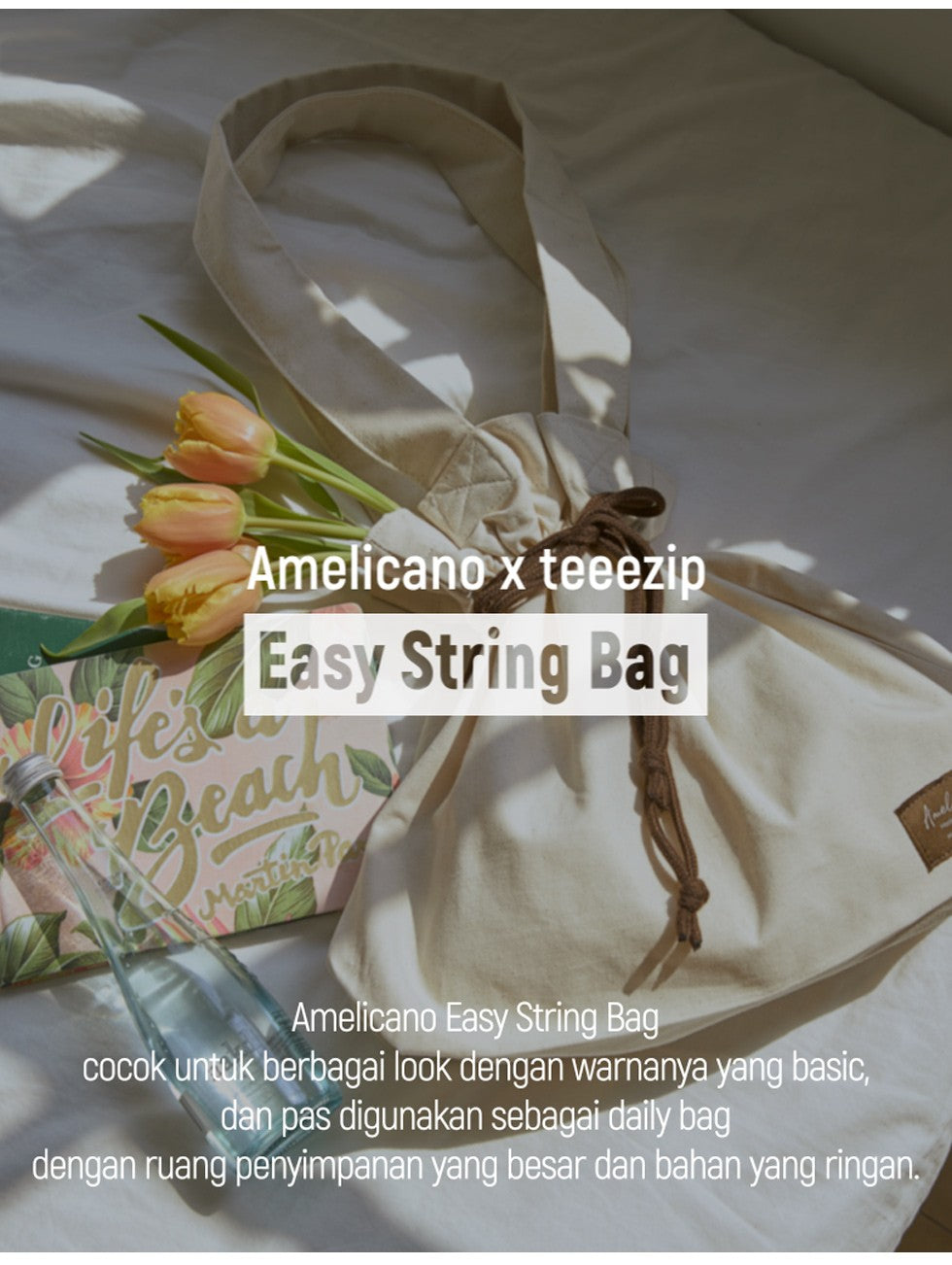 Amelicano x teeezip Easy String Bag